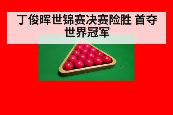 丁俊晖世锦赛决赛险胜 首夺世界冠军